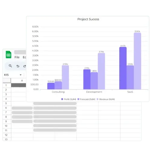 connect your data with google sheets files on Ajelix BI live reports