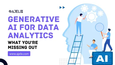 generative AI for data analytics banner blog article by ajelix