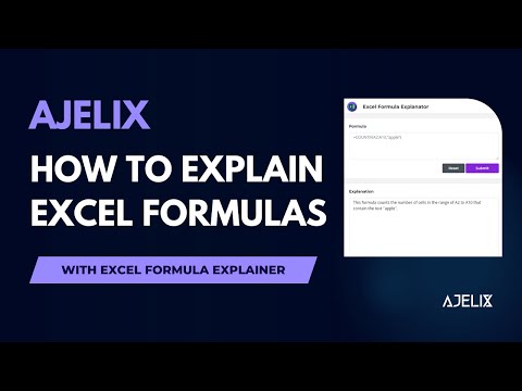 How To Explain Excel Formulas with Excel Formula Explainer - Ajelix