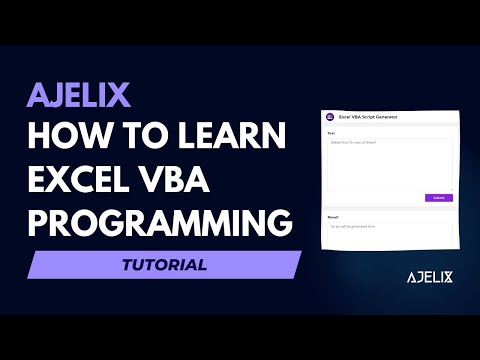 How to learn Excel VBA Programming Tutorial - Ajelix