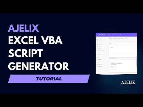 AI in Excel - Excel VBA Script Generator - Learn VBA Script - Automate Your Excel - Ajelix Tutorial