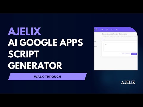 AI in Excel - Google Apps Script Generator - Open AI in Google Sheets - Write Code with AI - Ajelix