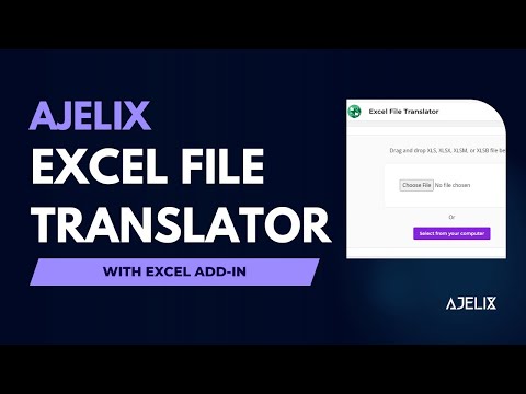 How to Automatically Translate Excel Files - Ajelix