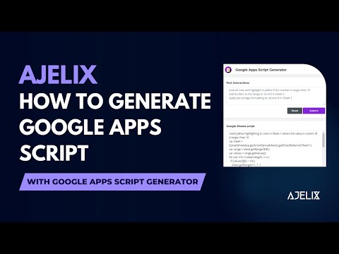 How to Generate Google Apps Scripts - Ajelix Google Apps Script Generator