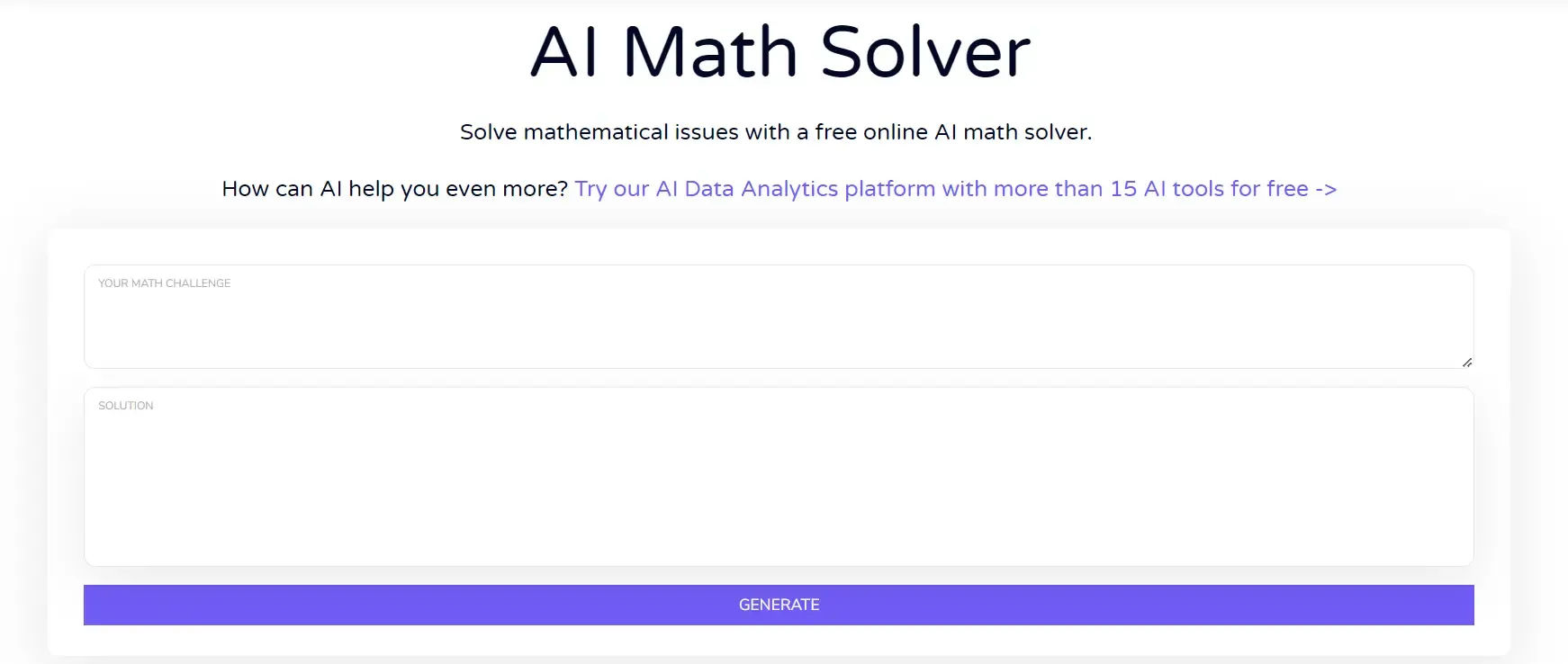 statistics ai solver free