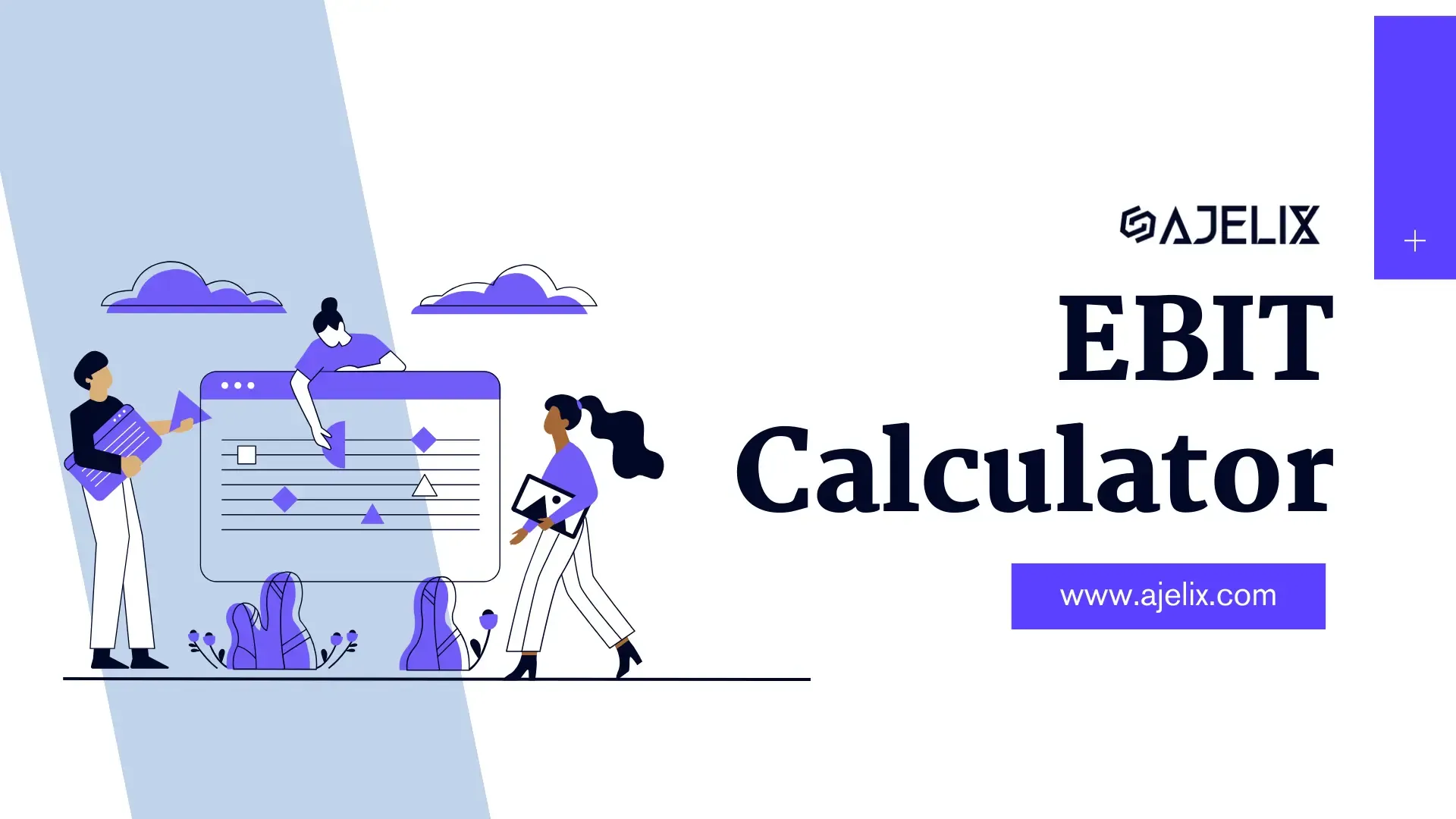 Free EBIT calculator online with formula and examples banner