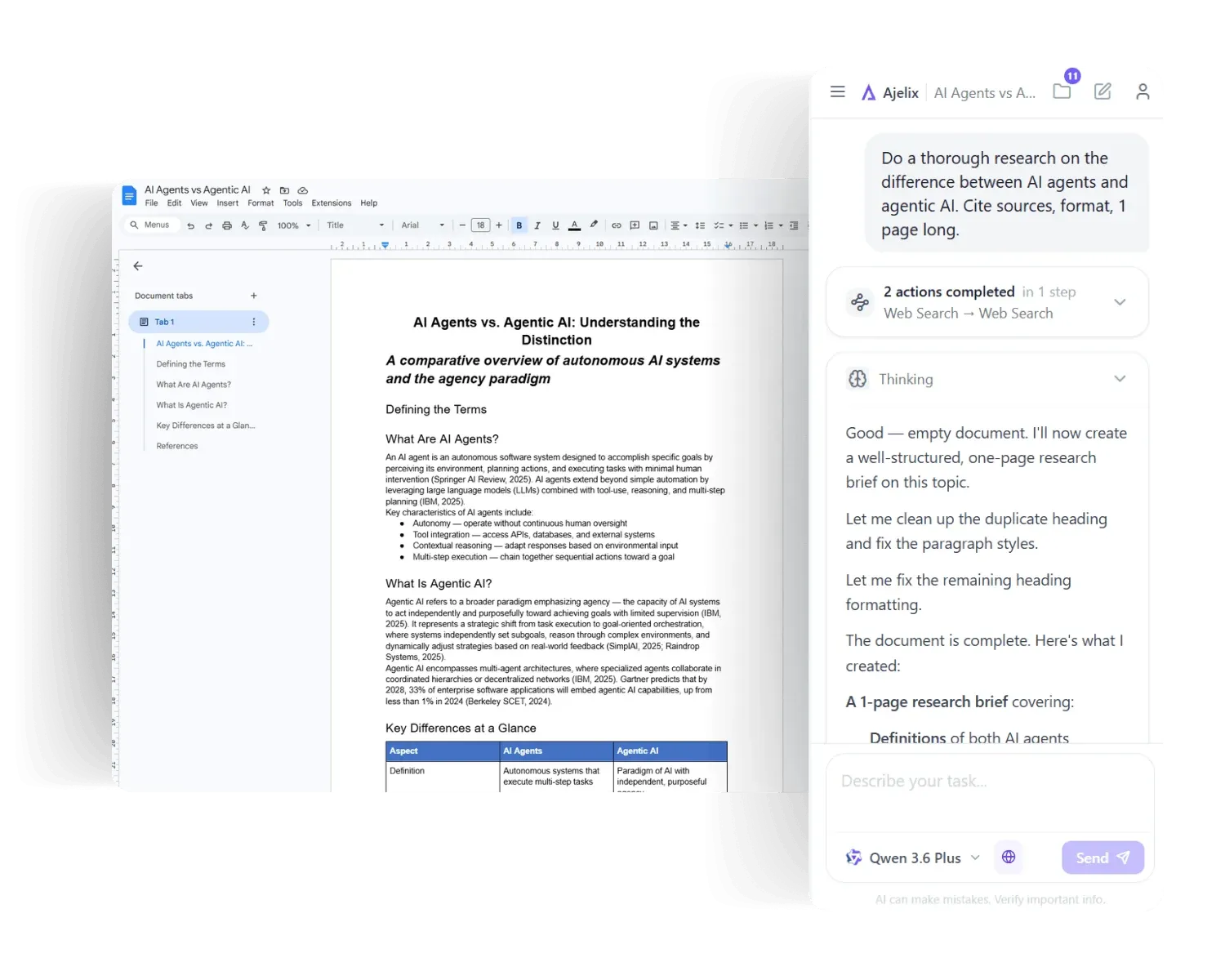 Google Docs Add-On, Research & Sourced Documents by Ajelix