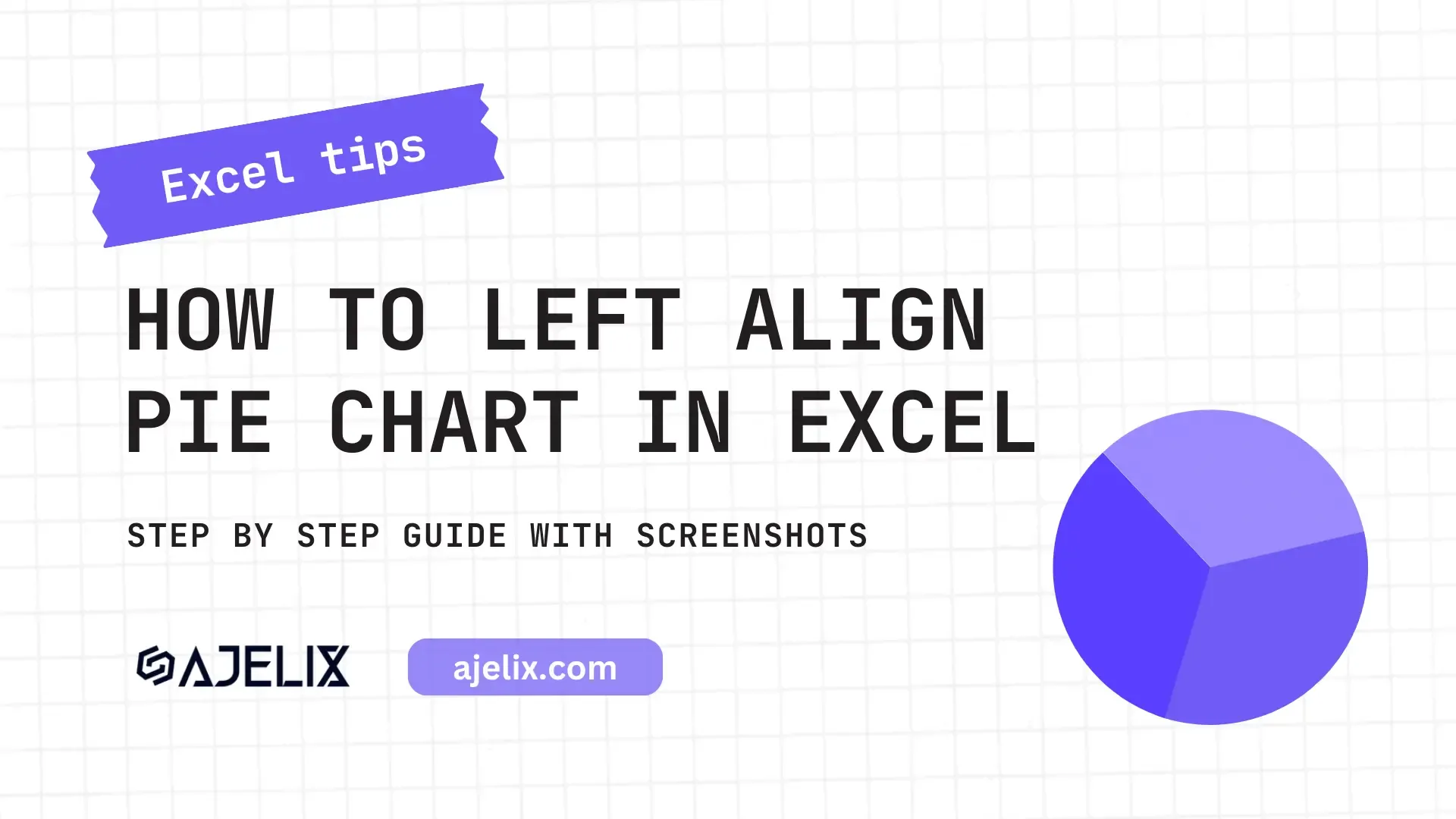 How to left align pie chart in excel