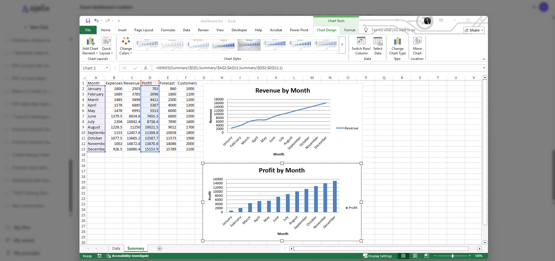 ai excel chat - generate working excel files 