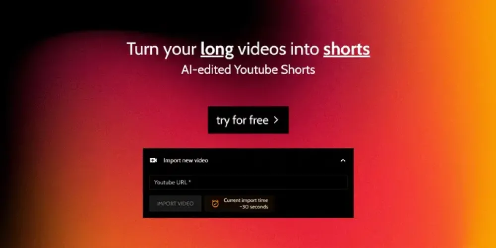 Trimmr tool that automatically created short clips from long videos