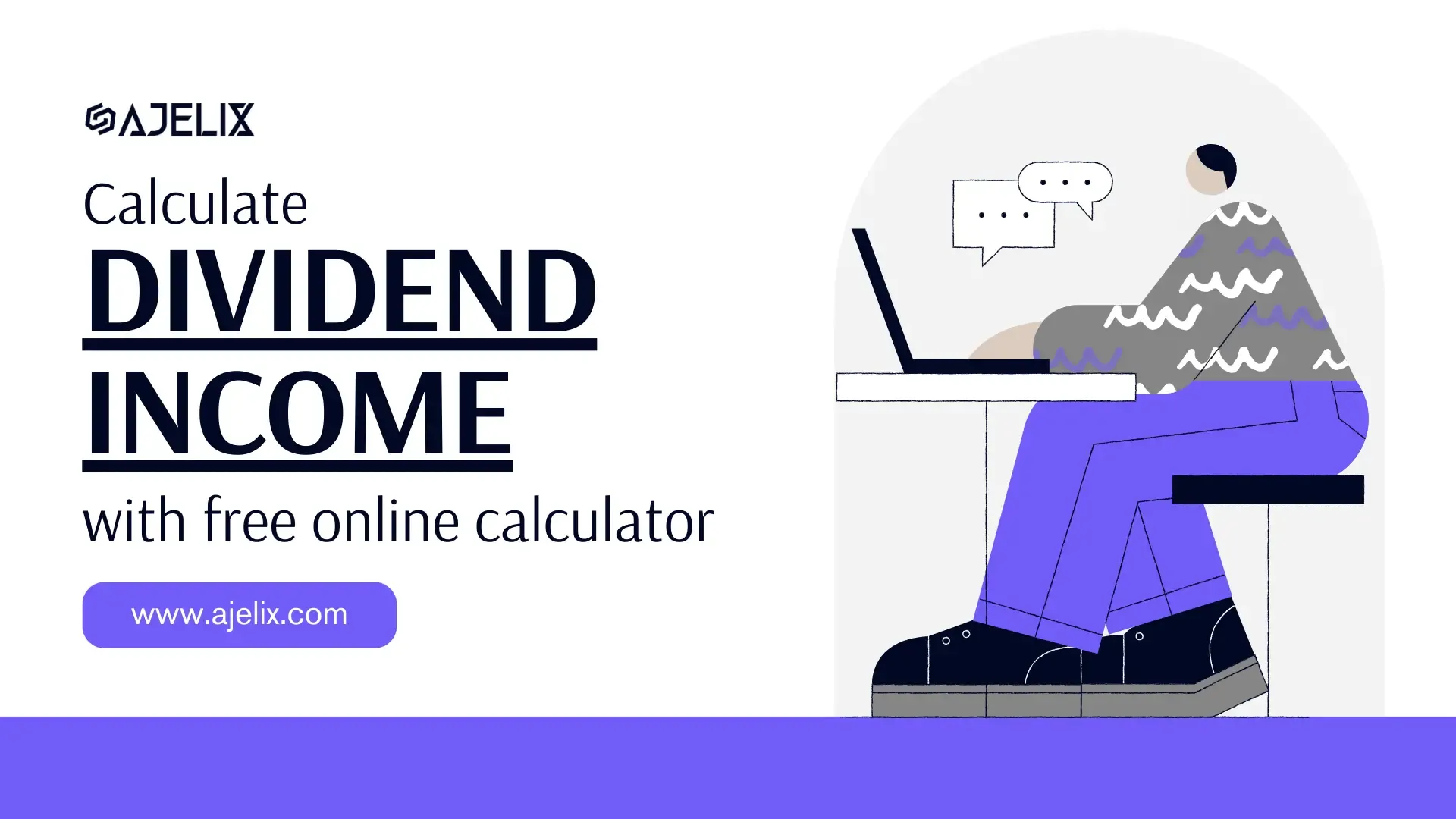 Free dividend income calculator online calculate investment income banner for blog
