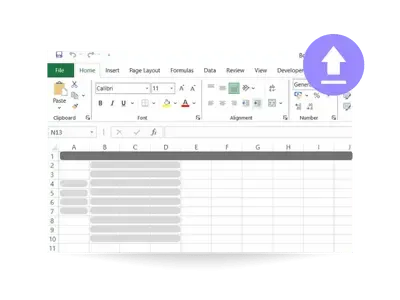 Connect your data with excel file and get reports with ajelix bi