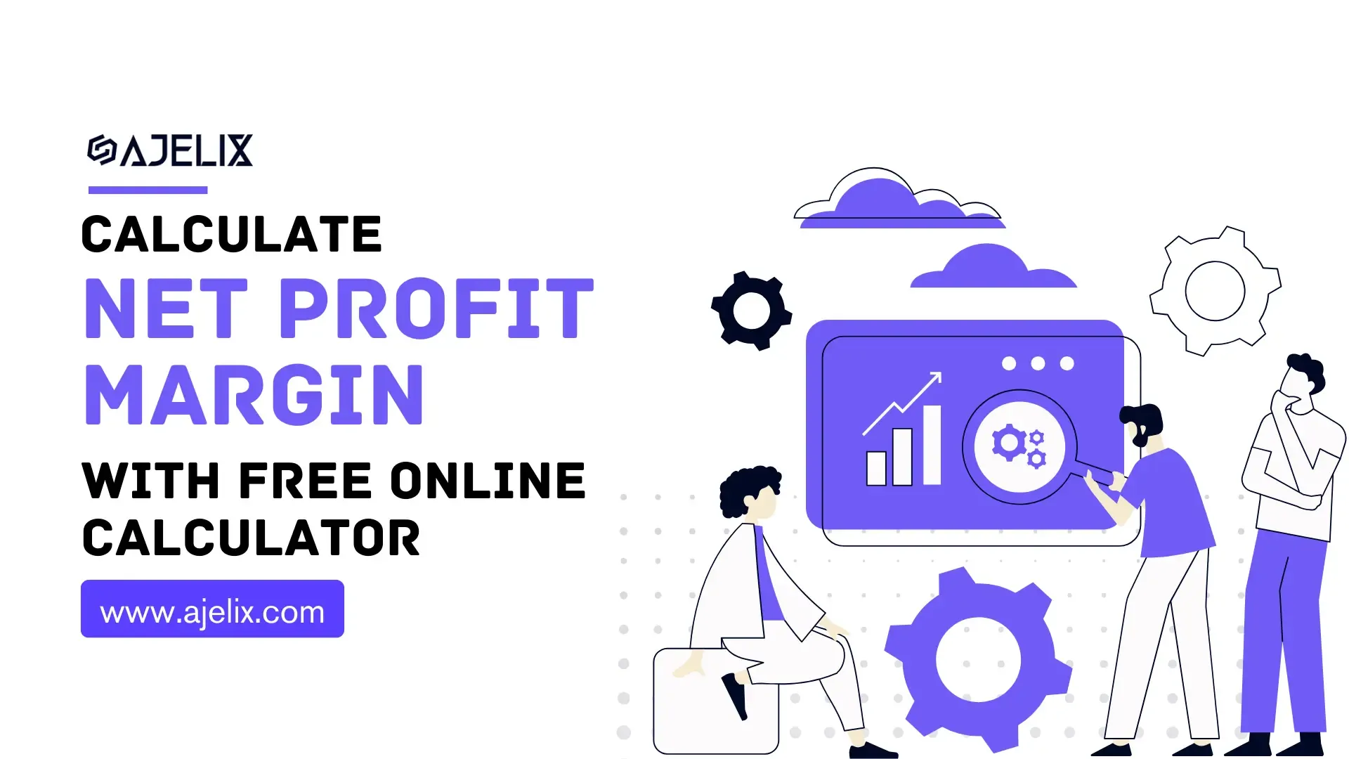 Free net profit margin calculator online by ajelix banner