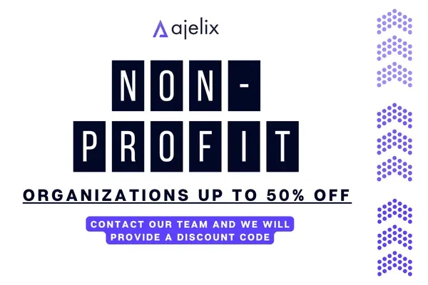 Non-Profit organizations discount up to 50% off