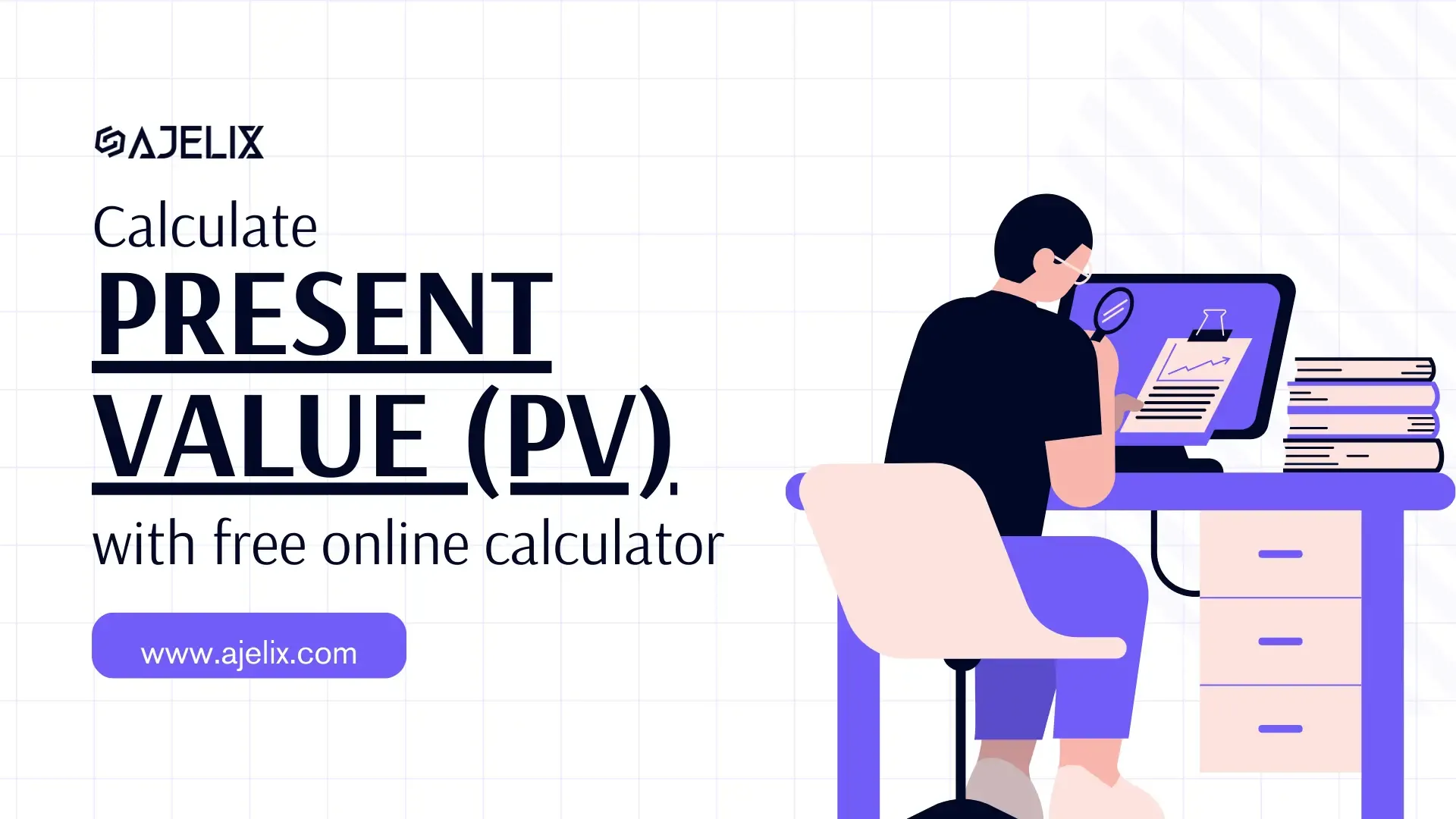 Free present value calculator online, calculate pv for projects and loans banner