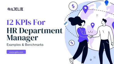12 KPIs for HR department manager to track with examples and benchmarks banner