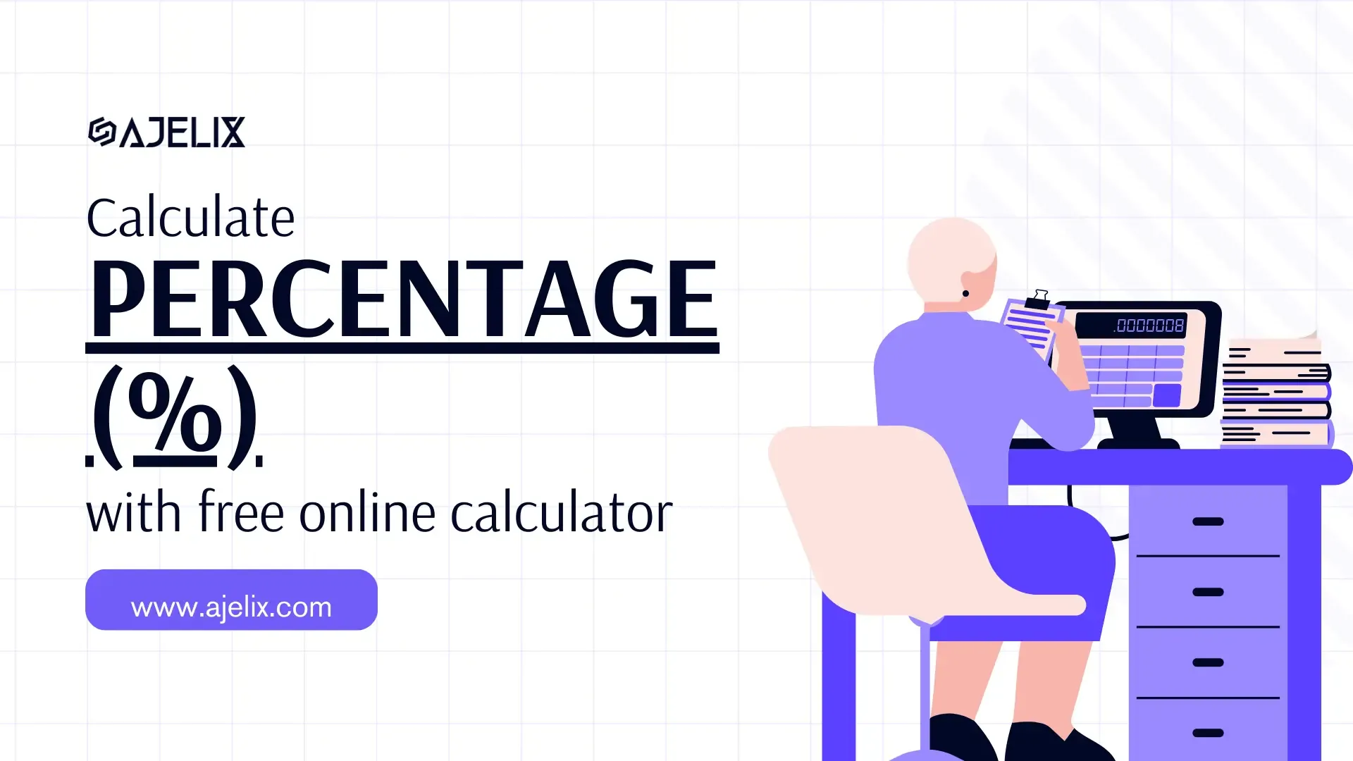 Free percentage calculator online, calculate percent banner