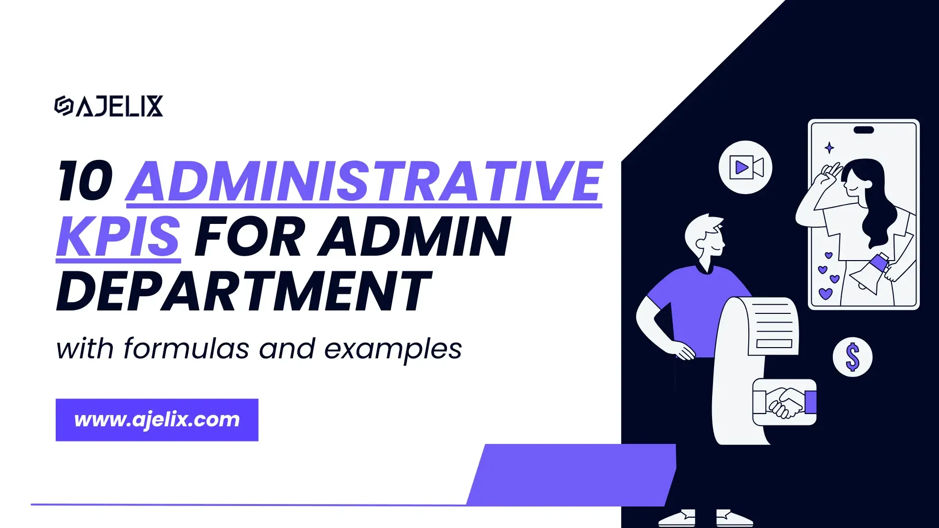 10 administrative kpis for admin department performance banner