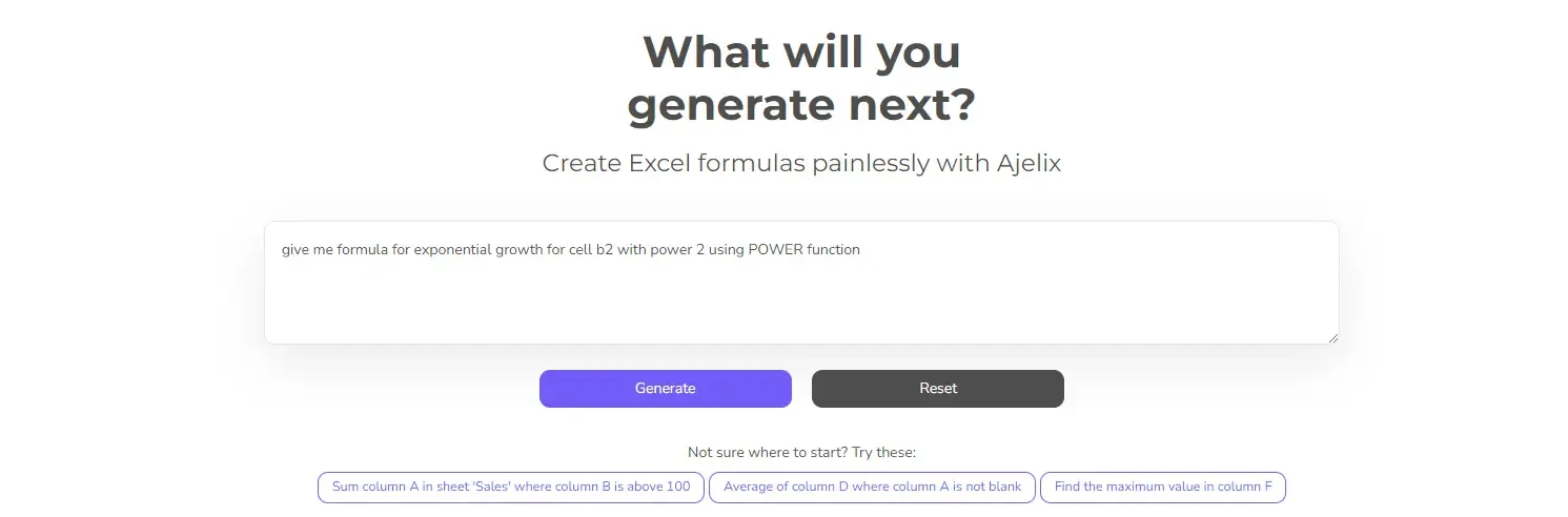 Prompt for AI to generate POWER function screenshot from portal