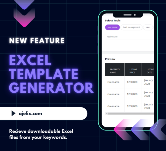 Excel Template Generator - New tool - Ajelix