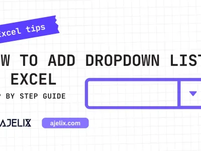 How to add drop down list in Excel banner