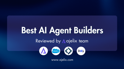 Best AI agent builders Ajelix blog banner