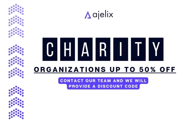 Charity organizations discount up to 50% off