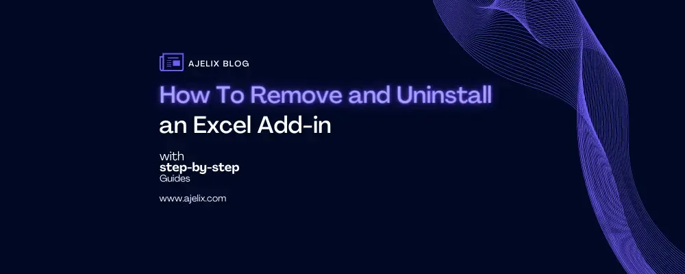 how to remove excel add-in