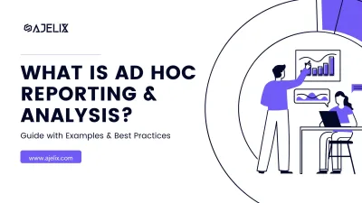 What is ad hoc reporting and analysis banner for blog article by ajelix
