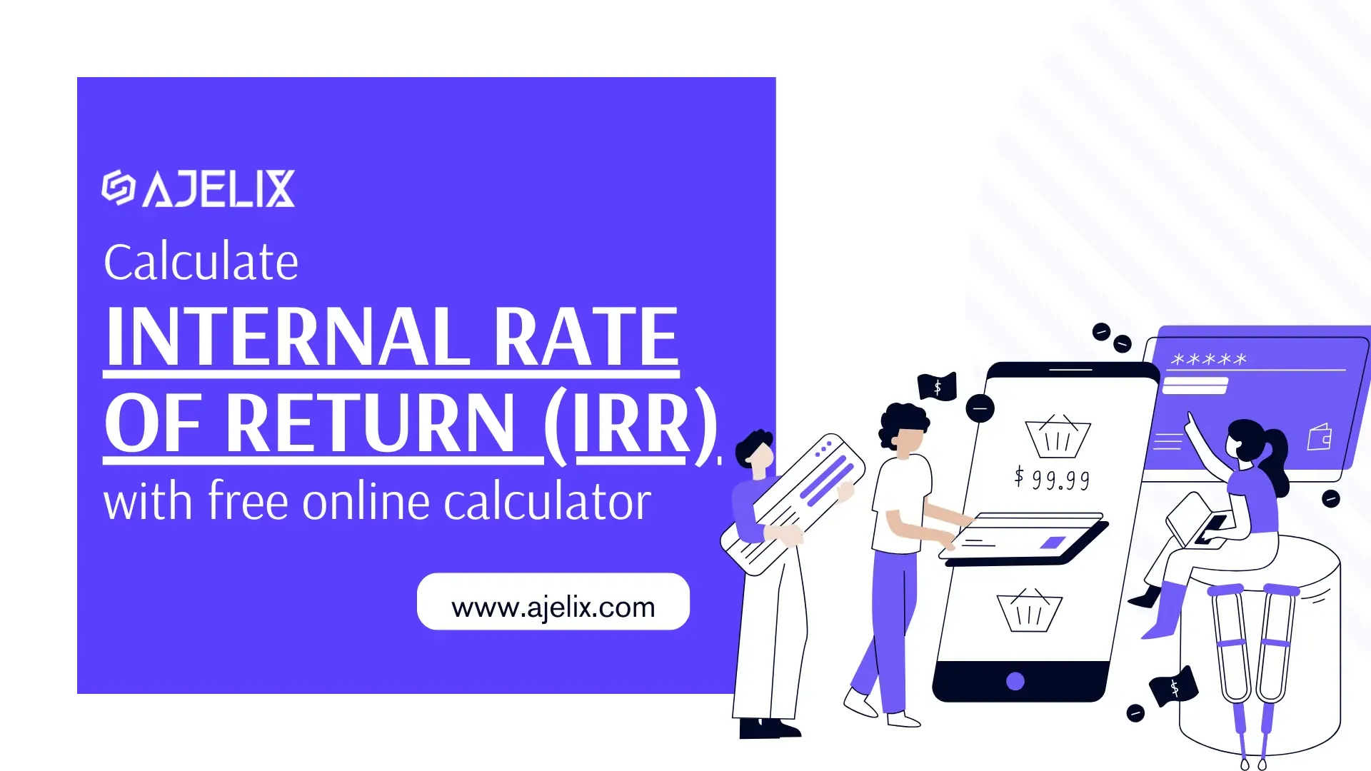 Free IRR calculator online: calculate your internal rate of return banner