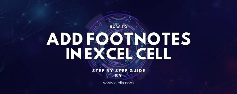 How to add footnotes in excel cell