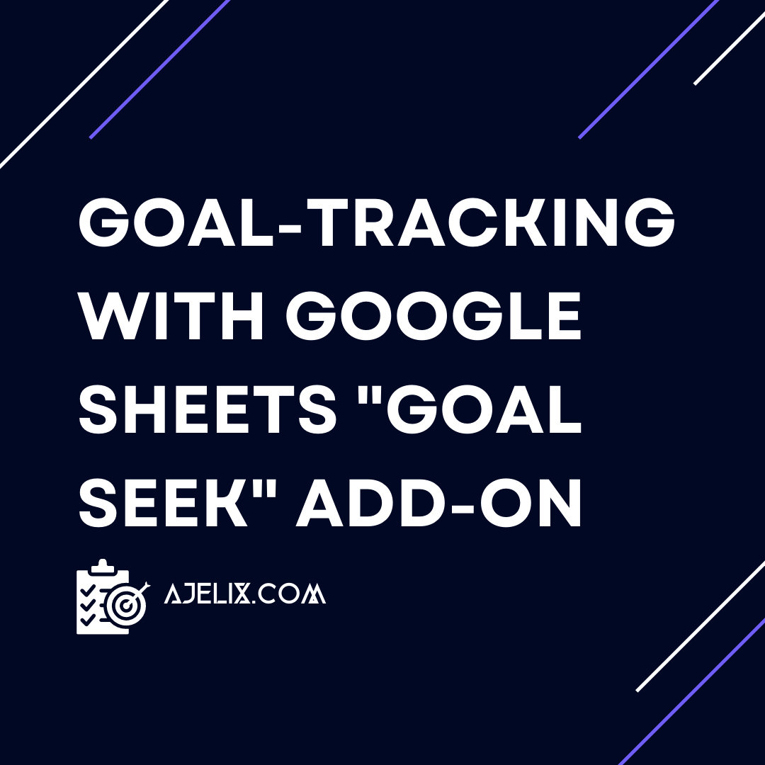 Goal Seek add-on track your goals with this powerful add-on