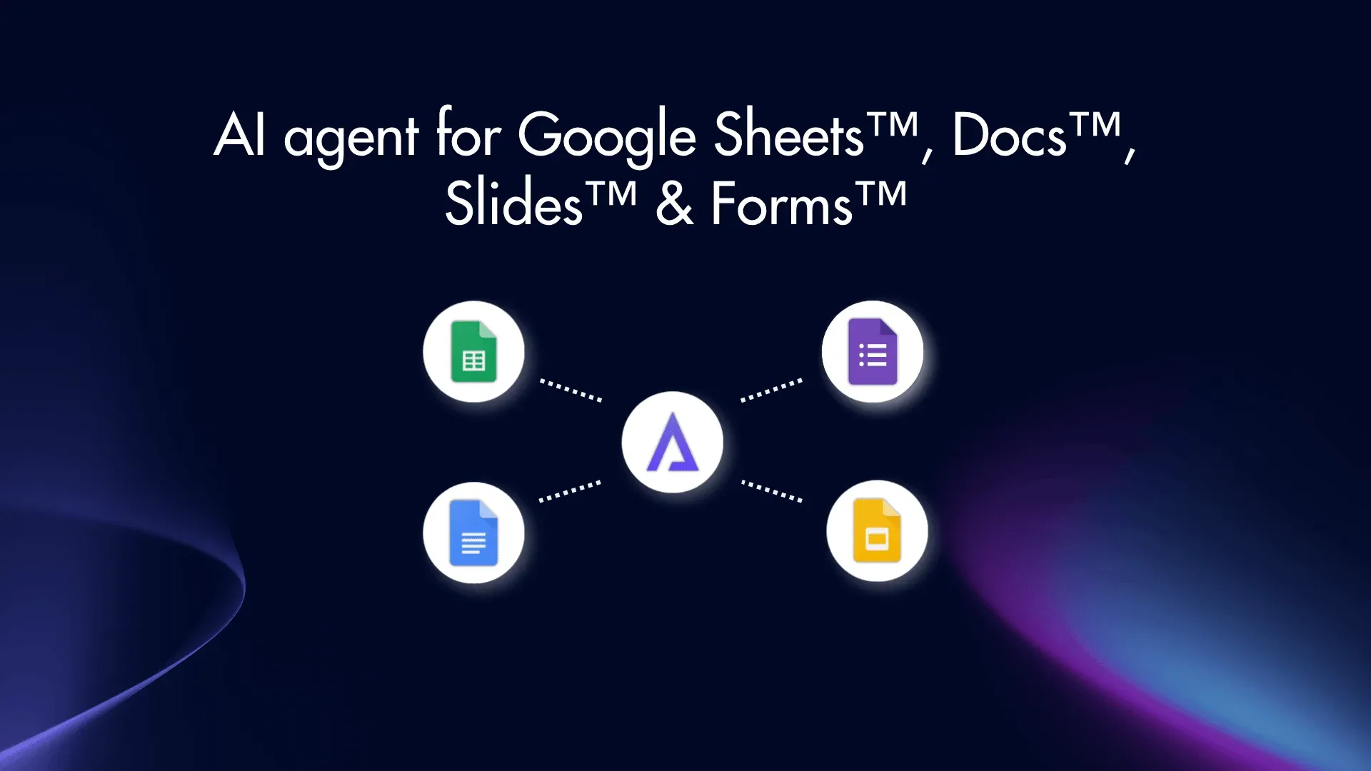 AI agent for Google Sheets™, Docs™, Slides™ & Forms™
