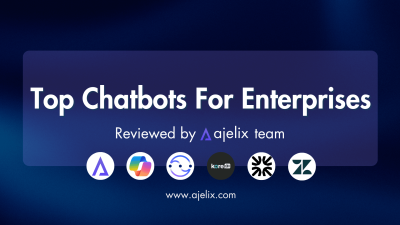 Top chatbots for enterprises Ajelix blog banner