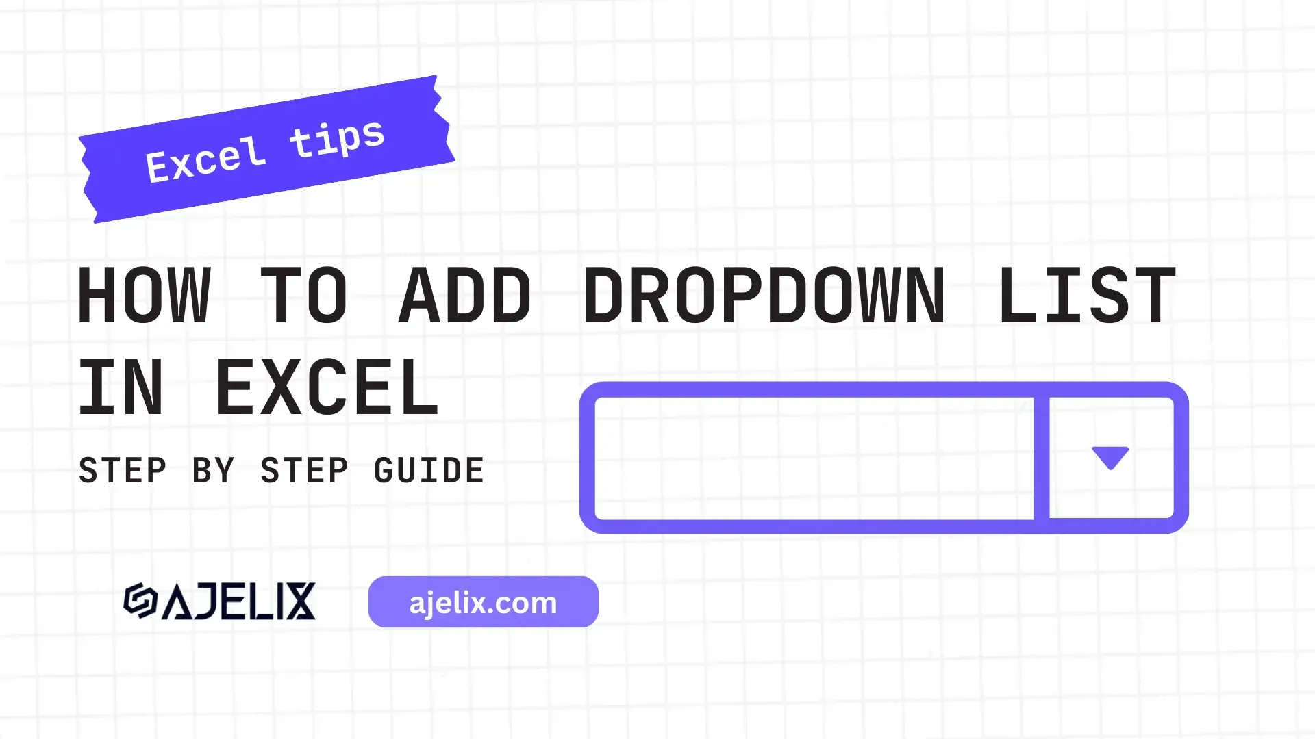 How to add drop down list in Excel banner