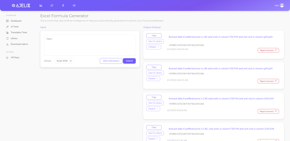 Generate Excel Formula With AI Excel Formula Generator - Ajelix