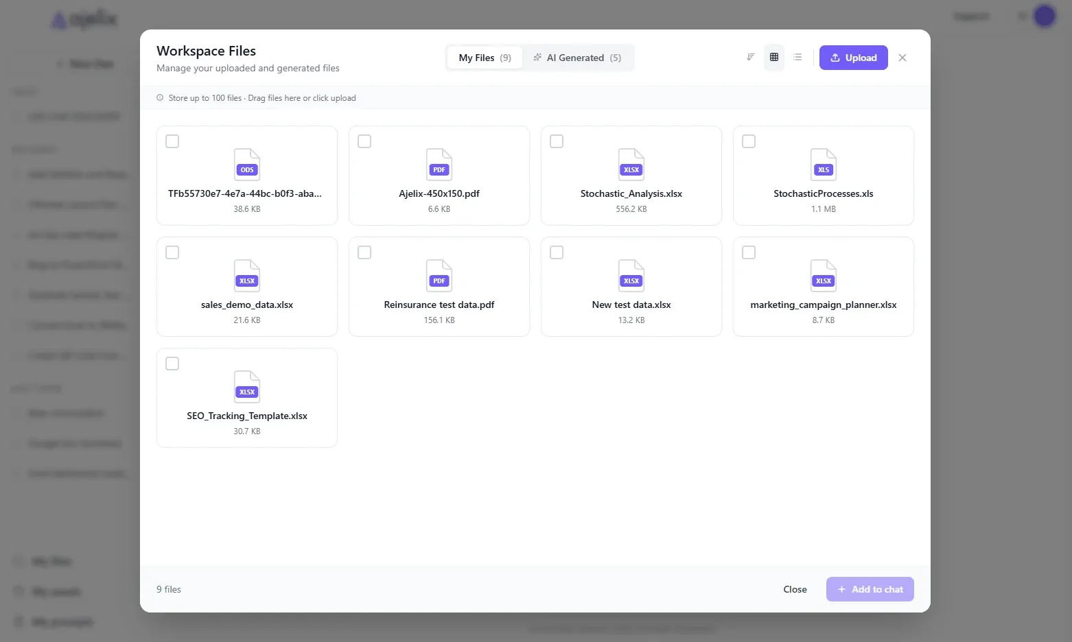 ajelix ai workspace for file management