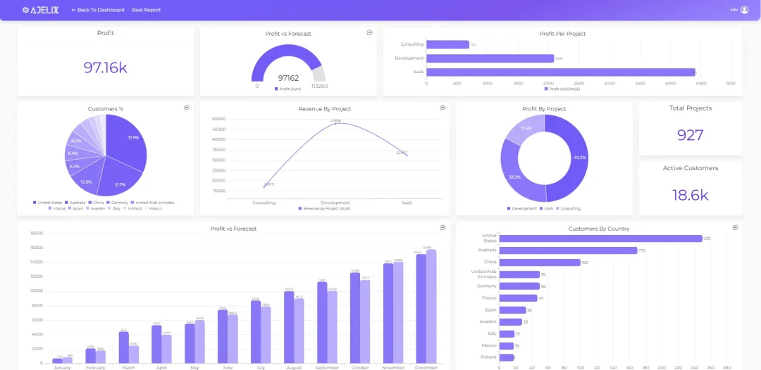data visualization tool - ajelix BI