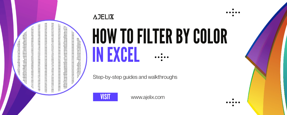 how to filter by color in excel - banner