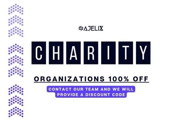 Charity organizations 100% off