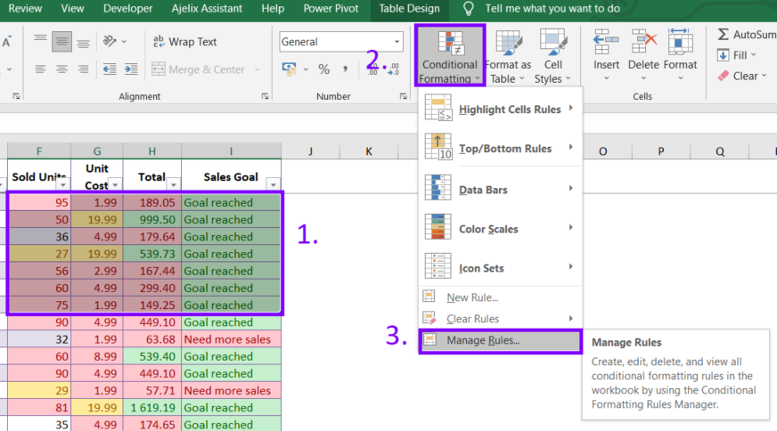 how to manage formatting rules in excel guides