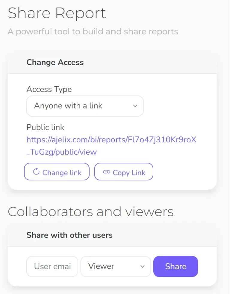 Step 7 - share report with others