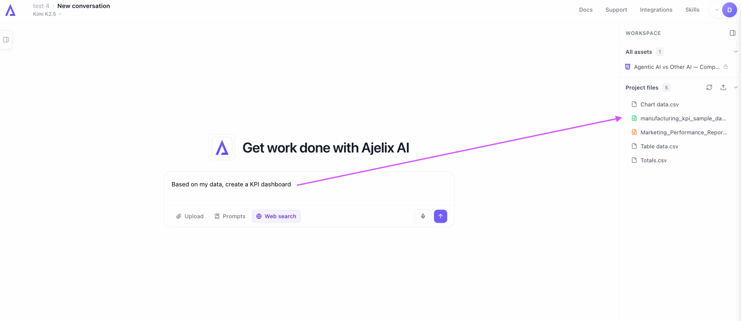 Step 1: Add the prompt and data