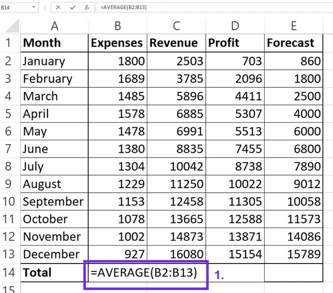 how to calculate average in excel formula screenshot with steps and function