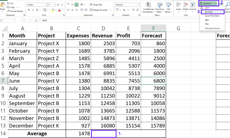 How Do You Calculate Averages In Excel: Average Function - Ajelix