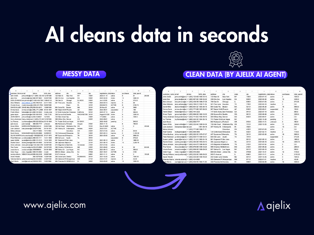 Data cleaning AI agent