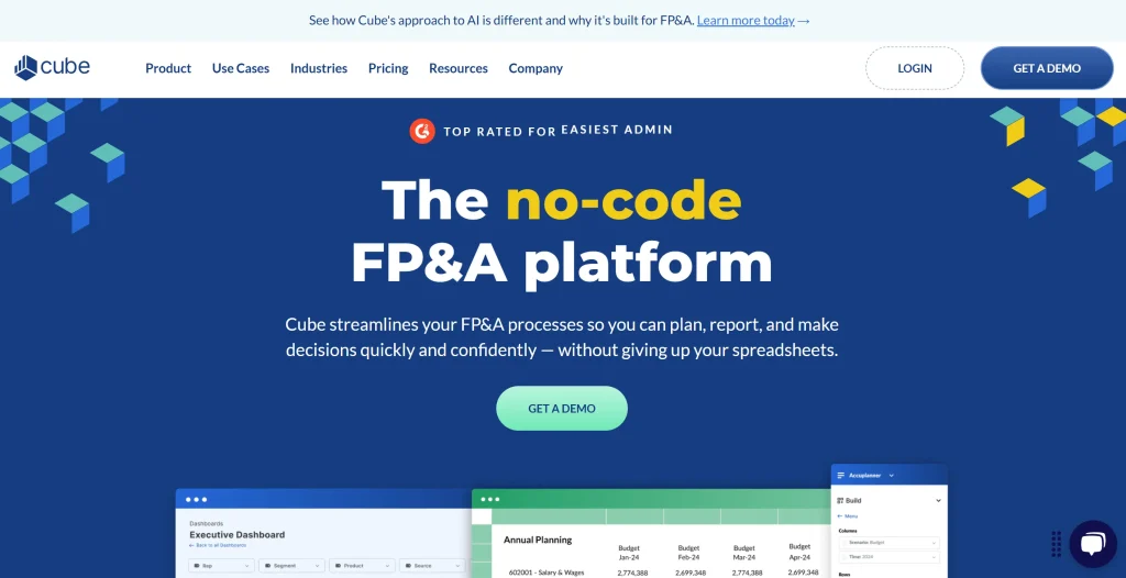 Screenshot of Cube Homepage