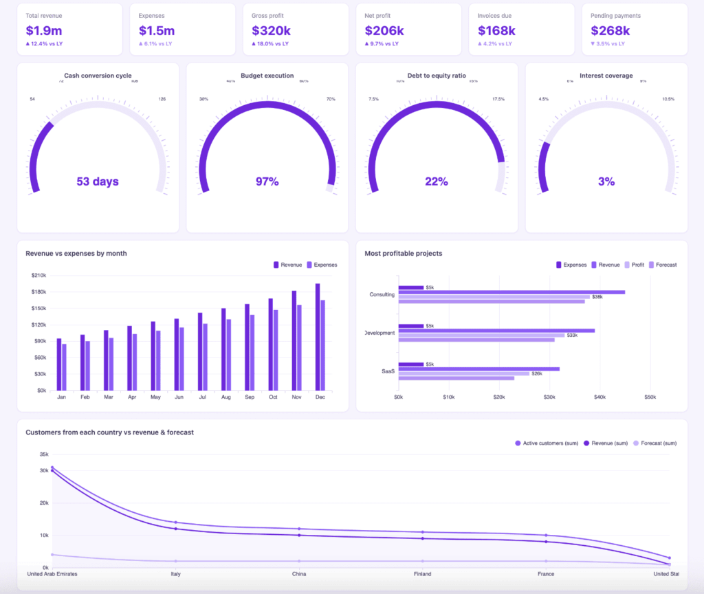 Accounting data report