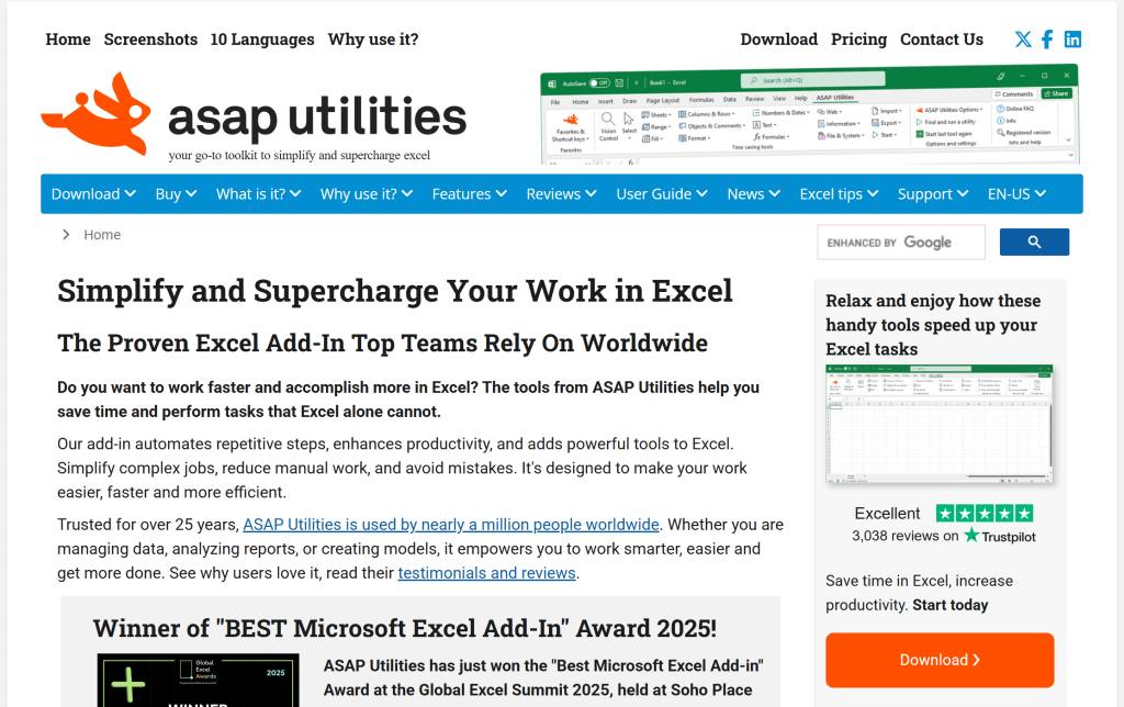 ASAP Utilities Homepage