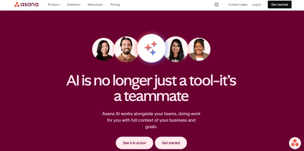 Screenshot of Asana Homepage